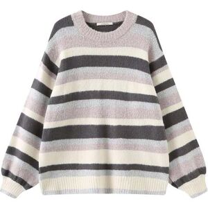 Cubic Oversized Striped Crew Knit Sweater Sienna UN female