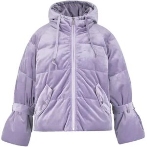 Cubic Lavender Velvet Short Down Coat Lavender UN female