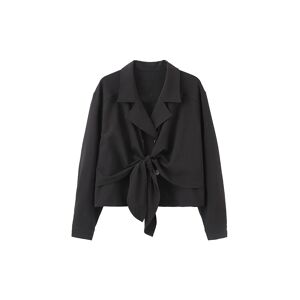 Cubic Two-Piece Knotted Short Blazer Black UN female