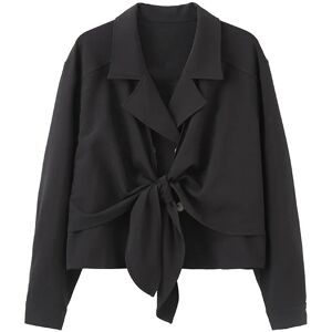 Cubic Two-Piece Knotted Short Blazer Black UN female