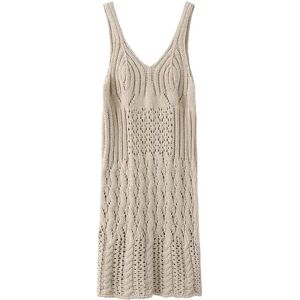 Cubic Hippie Knit Vest Dress Wheat M female