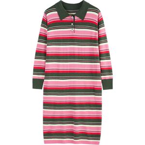 Cubic Striped Polo Knit Dress Pink UN female