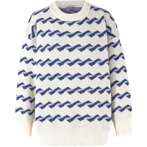 Cubic Twisted Stripe Loose Sweater White UN female