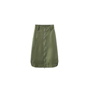 Cubic Front Zip Military Skirt Dark Green S female