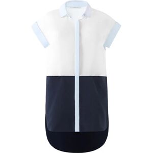 Cubic Contrast Coloured Asymmetric Hem Shirt Dress Navy S female