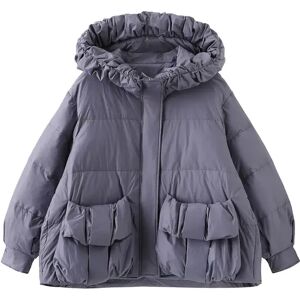 Cubic Gathered Short Puffer Jacket Purple UN female