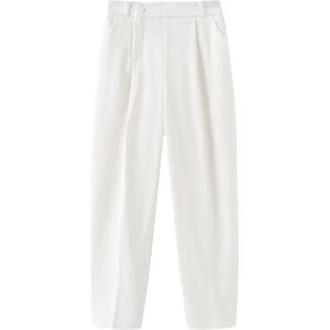 Cubic Cropped Cigarette Pants White L female