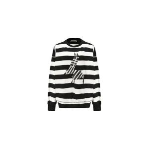 Cubic Oversized Zebra Embroidered Sweatshirt Black UN female