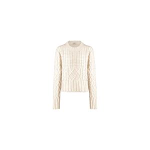 Cubic Lozenge and Fishbone Knitwear Sweater Wheat UN female
