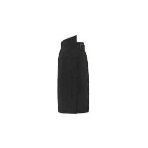 Cubic High Waisted Belted Pencil Skirt Black M female