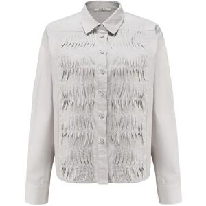 Cubic Classic Frilled Shirt Light Gray UN female