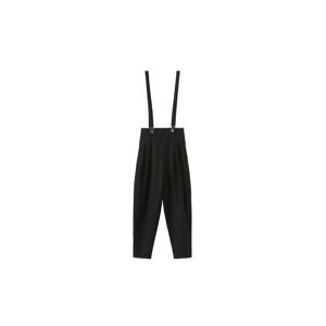 Cubic Tapered Tailored Trousers with Suspenders Black M female