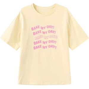 Cubic BAKE MY DAY T-Shirt Yellow S female