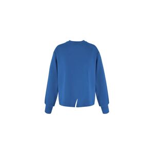 Cubic Crew Neck Asymmetric Layered Pullover Blue UN female