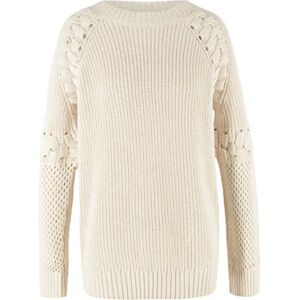 Cubic Raglan Sleeve Niche Knit Pullover Beige UN female