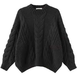 Cubic Wide Cable Knit Sweater Black UN female