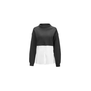 Cubic Jersey and Shirting Two-Piece Sweatshirt DimGray UN female