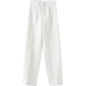 Cubic Wide Leg Tailored Trousers with Loose Ties White M female