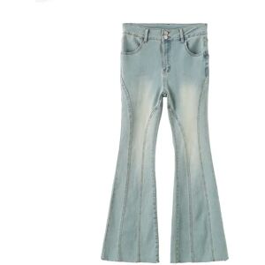 Cubic Panelled Skinny Flared Jeans Light Blue M female