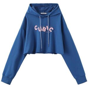 Cropped CUBIC Hoodie Blue L female