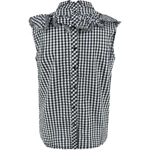 Cubic Sleeveless Plaid Shirt Black S female