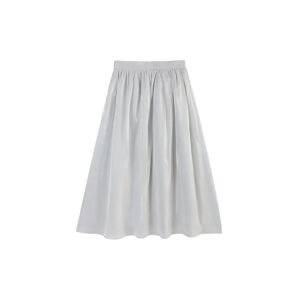 Cubic A-line Pleated Sheer Midi Skirt LightSlateGray S female