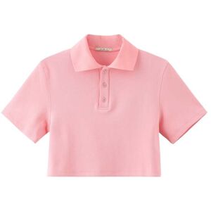 Cubic Oversized Cropped Polo T-Shirt Pink M female