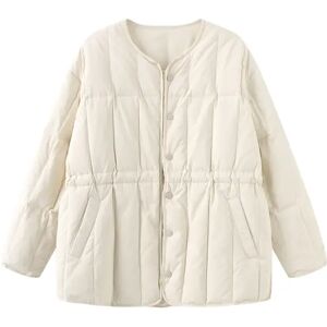 Cubic Short Quilted Down Jacket Beige UN female