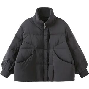 Cubic A-line Short Puffer Jacket Black UN female