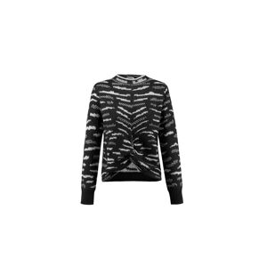 Cubic Patterned Twist Knit Sweater Black UN female