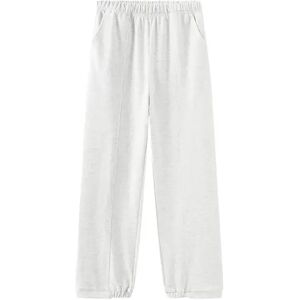 Cubic High Waisted Straight Leg Joggers WhiteSmoke M female