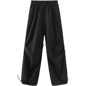 Cubic Oversized Parachute Pants Black S female