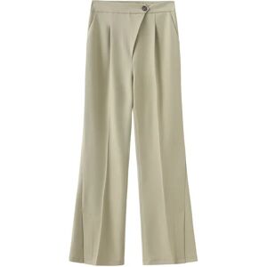 Cubic Asymmetric Slitted Tailored Trousers Wheat S female