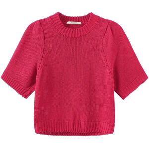 Cubic Fine Sheer Knit T-shirt Crimson UN female