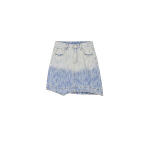 Cubic Gradient Light Denim Mini Skirt LightSteelBlue M female