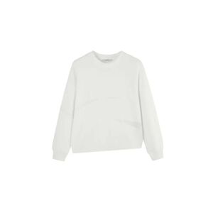 Cubic Asymmetric Hem Short Jersey Sweatshirt White S female