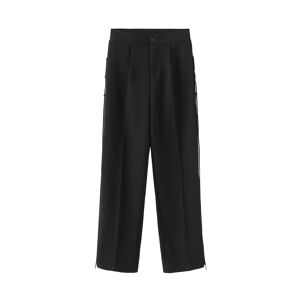 Cubic Wide Leg Tailored Trousers with Loose Ties Black S female