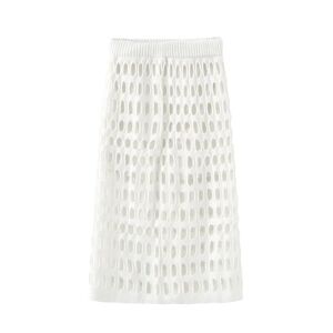 Cubic Large Mesh Midi Skirt White UN female