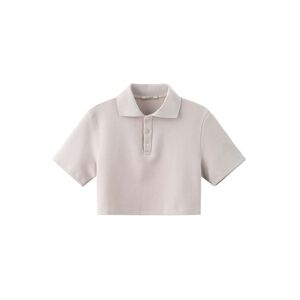 Cubic Oversized Cropped Polo T-Shirt WhiteSmoke S female