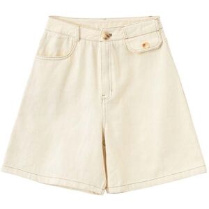 Cubic Classic Denim Mini Shorts Wheat L female