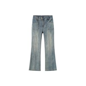 Cubic Acid Wash Flared Blue Jeans SteelBlue S female