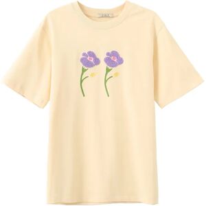 Cubic Oversized Flowers T-shirt Light Yellow S female