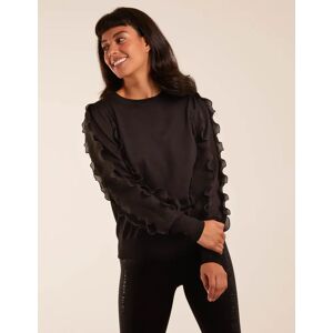 Blue Vanilla Frill Sleeve Jumper - S / BLACK - female