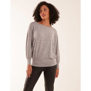 Blue Vanilla Cut And Sew Batwing Top - M/L / GREY - female