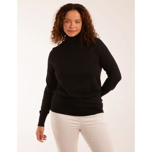 Blue Vanilla Roll Neck Jumper - XL / BLACK - female