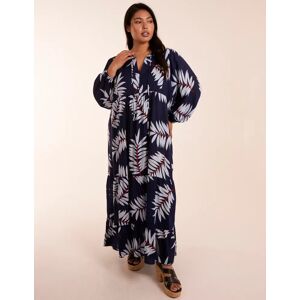 Blue Vanilla Curve Relaxed Floral Maxi Dress - 22/24 / NAVY - female