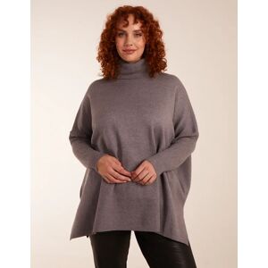 Blue Vanilla Curve High Neck Boxy Jumper - 18/20 / GREY - female