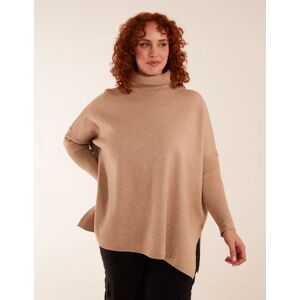 Blue Vanilla Curve High Neck Boxy Jumper - 18/20 / BEIGE - female