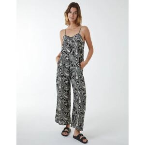 Blue Vanilla Oversized Wide Leg Jumpsuit - M / BLACK PATTERN - female