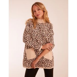 Blue Vanilla Animal Print Pocket Jumper - ONE / Camel - female